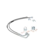 Rough Country 89708 Rear Stainless Steel Brake Lines for 07-18 Jeep Wrangler JK