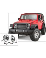 RUR SPARTAN GRILLE/ Q 7IN STEALTH JK    KIT