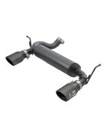 aFe Power 49-48061-B Rebel Series 2.5" 409 Stainless Steel Axle-Back Exhaust System - Black for 07-18 Jeep Wrangler JK