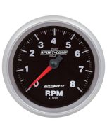 Auto Meter 880829 3 3/8" iCAN Tachometer Gauge (0-8,000 RPM) 