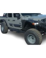 Black Horse Offroad IM-JEGL Impact Heavy Duty Drop Side Steps in Black  for 20-22 Jeep Gladiator JT