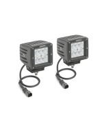 Carnivore  3" Cube LED with Wiring Harness & Windshield Mounting Brackets for 07-18 Jeep Wrangler JK