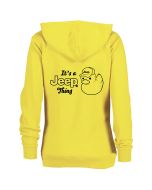 Jeep Merchandise  Ladies Jeep It's A Jeep Thing Duck Zip Hoodie in Yellow 