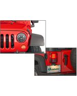 Quadratec  Premium Heated LED Projector Beam Headlights & LED Tail Lights for 07-18 Jeep Wrangler JK
