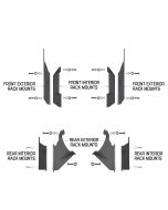 Go Rhino 5910013T SRM Roll Bar Mounting Bracket Kit for 07-18 Jeep Wrangler JK & Unlimited JK