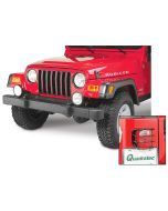 OMIX  Grille Inserts with Headlamp Bezels & Rear Tail Light Guards for 87-95 Jeep Wrangler YJ