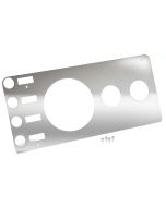 Kentrol  Stainless Steel Gauge Cover (w/o Radio Cutout) for 77-86 Jeep CJ
