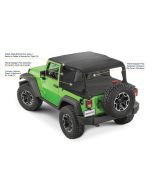 MasterTop  Ultimate Summer Combo Tops in MasterTwill® Fabric for 07-18 Jeep Wrangler JK 2-Door