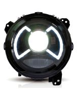 Quake LED QTE1027 9" LED Headlights with White X-Wing DRL for 18-20 Jeep Wrangler JL & 2020 Gladiator JT