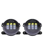 Quake LED QTE458 Halo 4" LED Fog Lights for 07-18 Jeep Wrangler JK