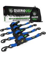 Rhino USA  1" x 10' Retractable Ratchet Straps 