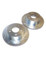 Crown Automotive RT31002 Drilled and Slotted Front Brake Rotor Set  for 90-97 Jeep Wrangler YJ & TJ; 90-99 Cherokee XJ & Comanche MJ and 93-98 Grand Cherokee ZJ